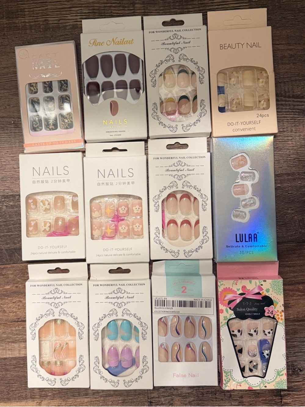 Assorted Press-On Nail Sets – Mixed Colors & Styles